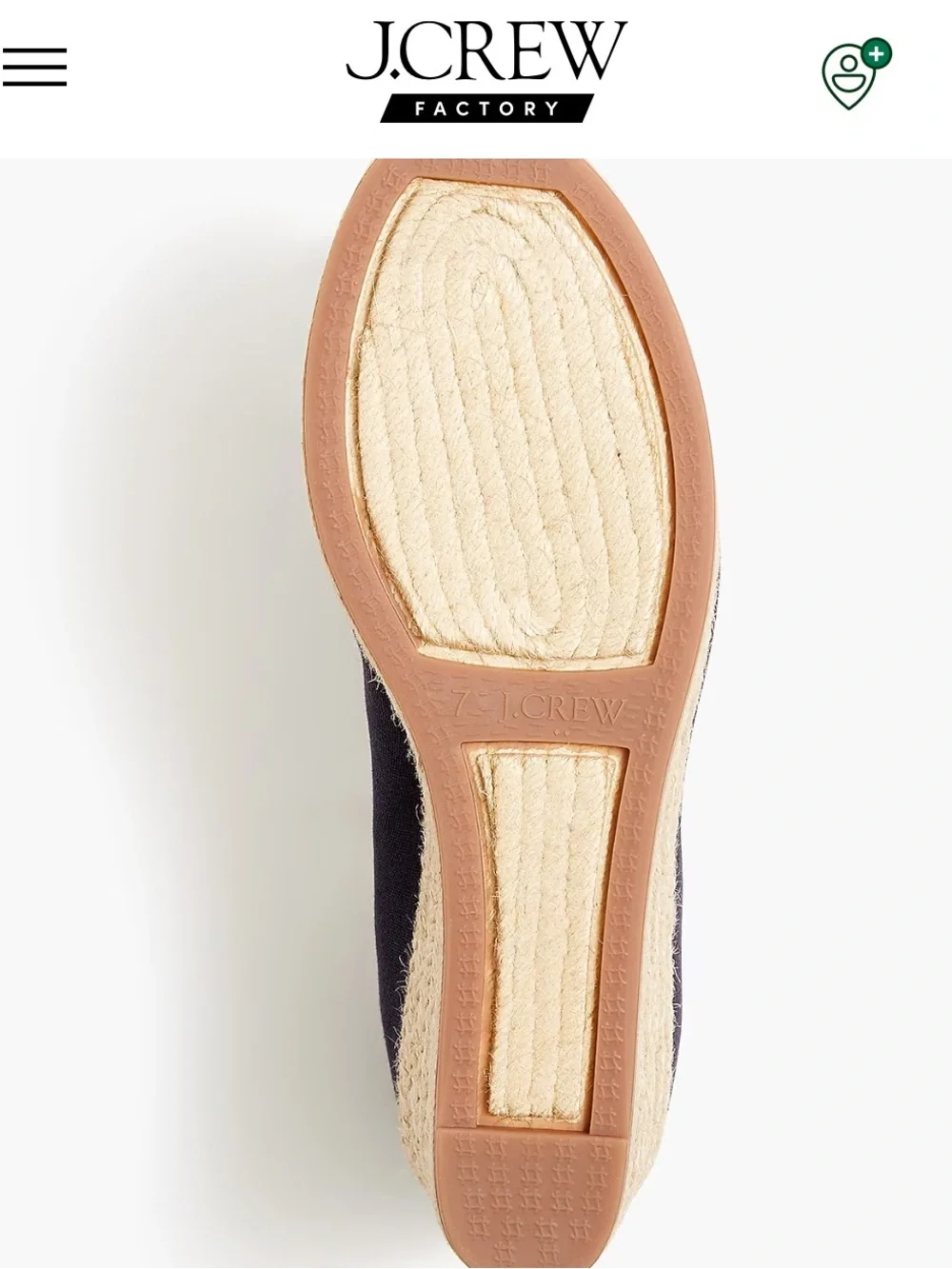 J.CREW Factory navy blue Canvas espadrille wedges,Sz.9,5!NEW